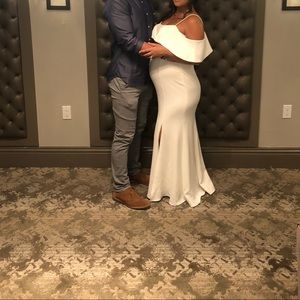 White off the shoulder dress